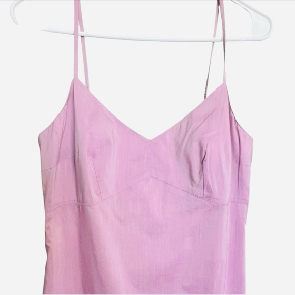 VTG J.Crew Lilac Cotton-Blend Slip Dress SZ 6 Y2K Fairy Coquette Minimalist Lace - Picture 3 of 7